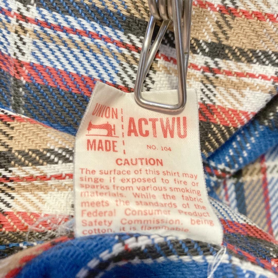 70s Five Brother USA製 フランネルシャツ L ビンテージ