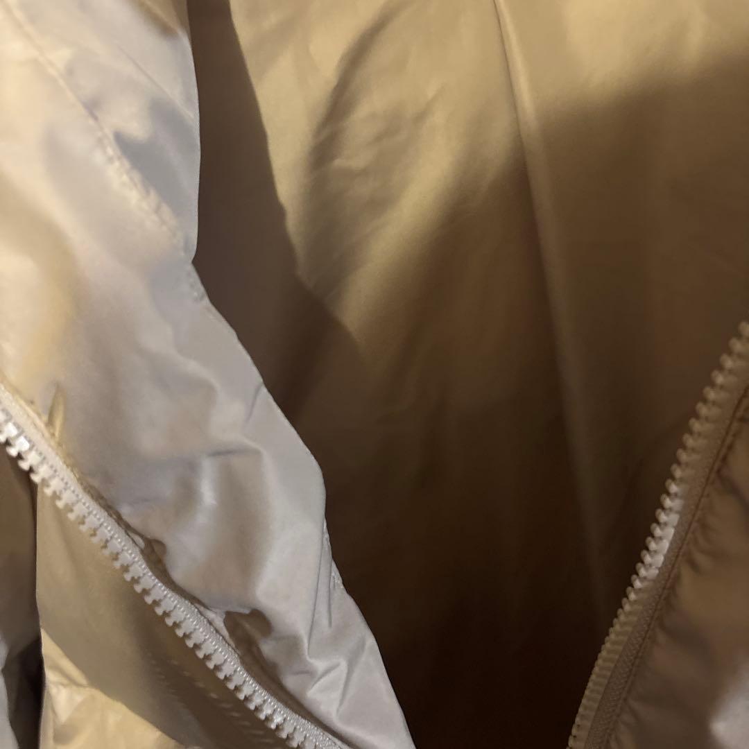 【美品】 MONTBELL モンベル フードダウン セミロング丈 グレージュ