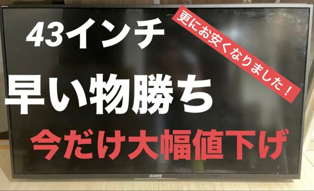 SONY BRAVIA ソニー ブラビア テレビ 4K KJ43X8000E