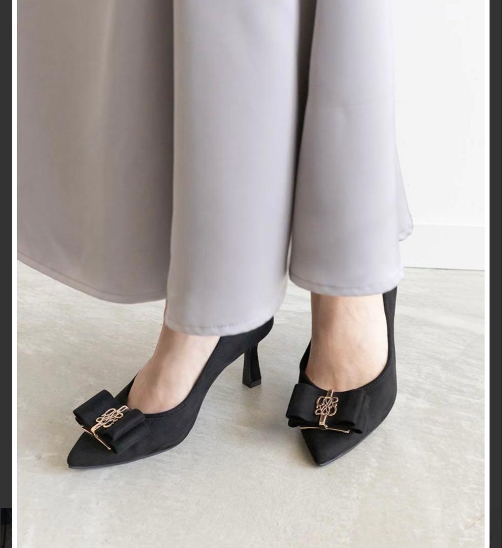 randa 【走れる美脚パンプス】リボンモチーフフィットパンプス