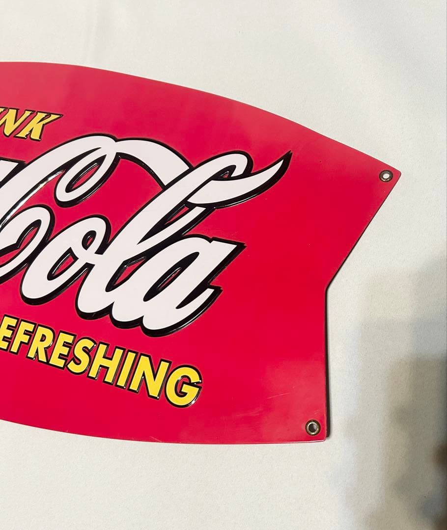 コカコーラ Coca Cola フィッシュテール 看板 壁掛け リボン