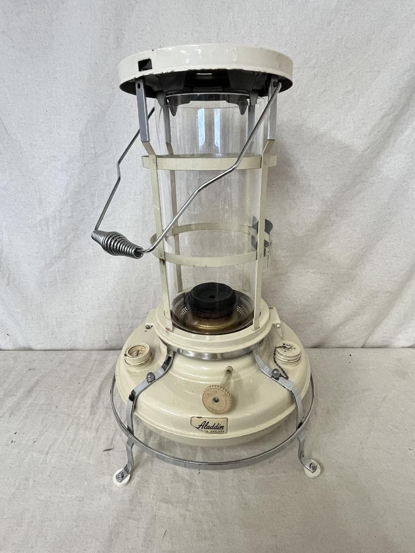 美品【Aladdin】アラジンブルーフレーム１６型 ガラスチムニー 梁瀬 英国製