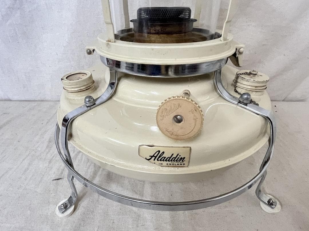 美品【Aladdin】アラジンブルーフレーム１６型 ガラスチムニー 梁瀬 英国製