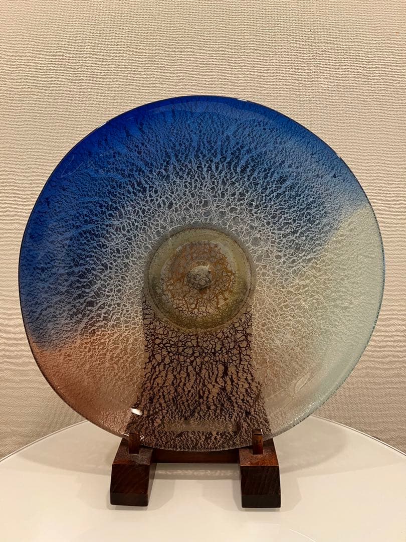 ワイマナロ　琉球ガラス　稲嶺盛吉　大皿