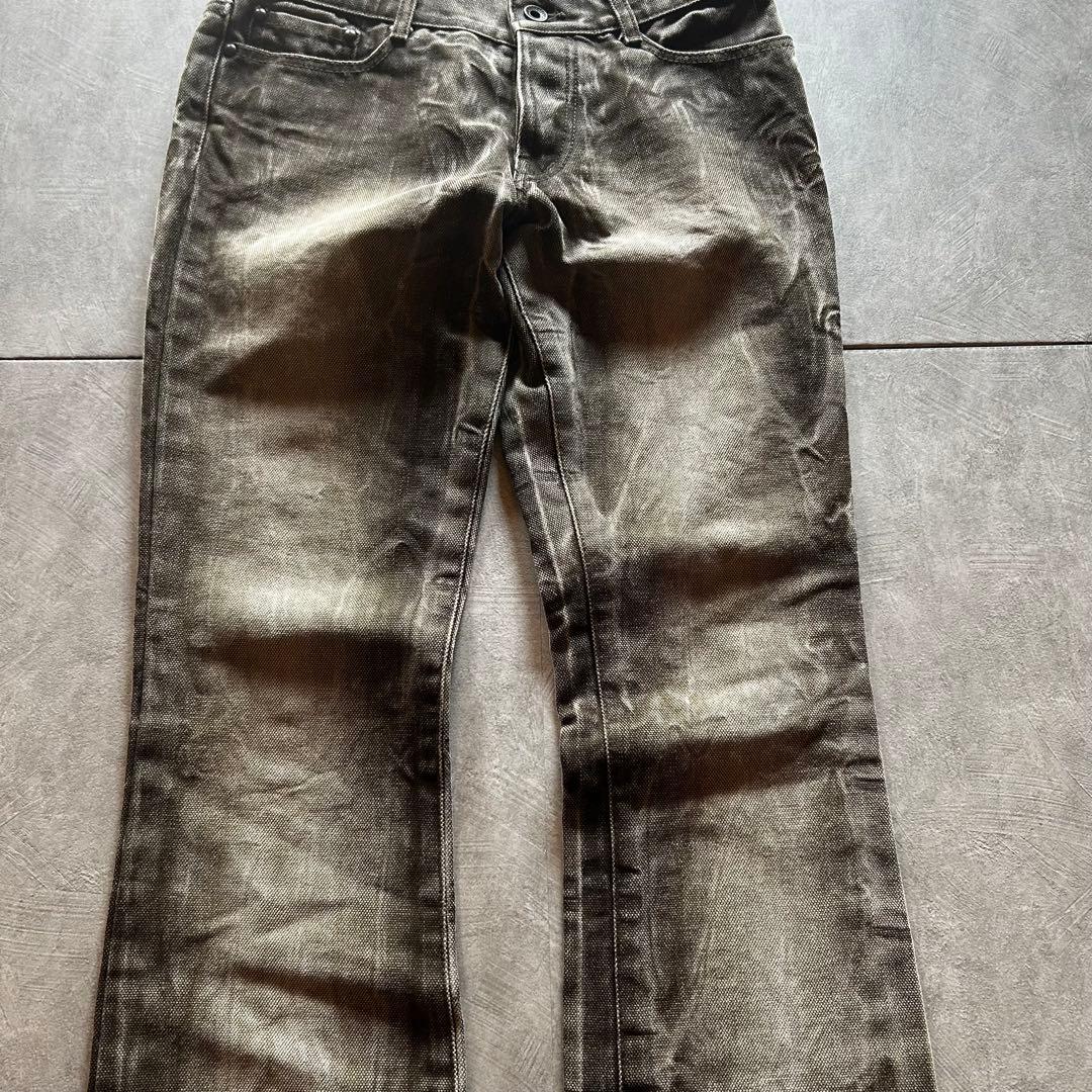 パンツ archive grunge fade damage denim pants
