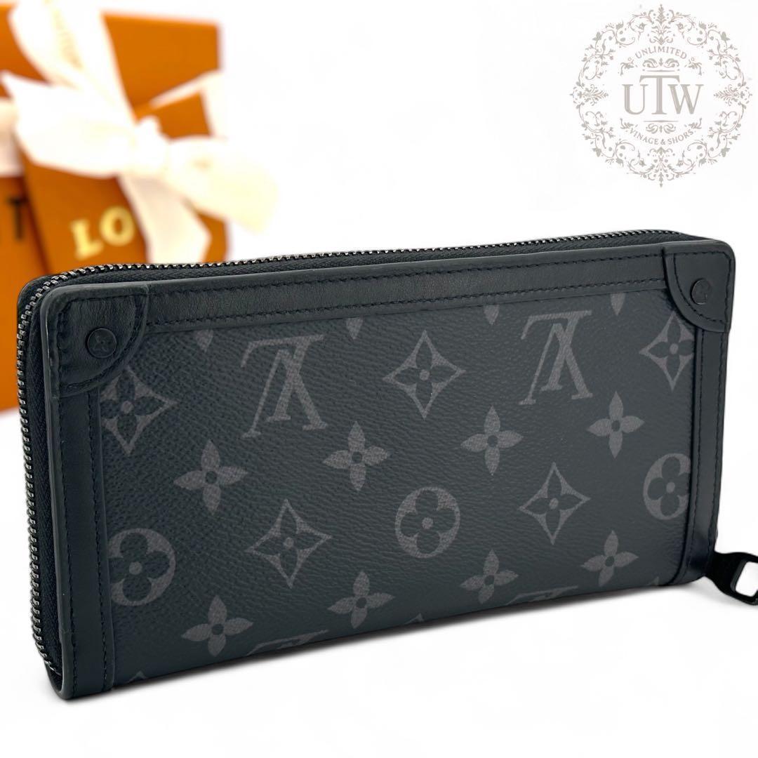 新型　ルイヴィトン モノグラム エクリプス トランク ジッピーウォレット 長財布