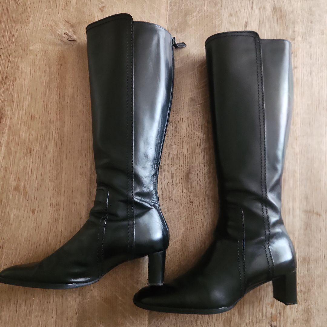 BALLY　バリー　黒　ロングブーツ　39　イタリア製　箱　保存袋　ファスナー開