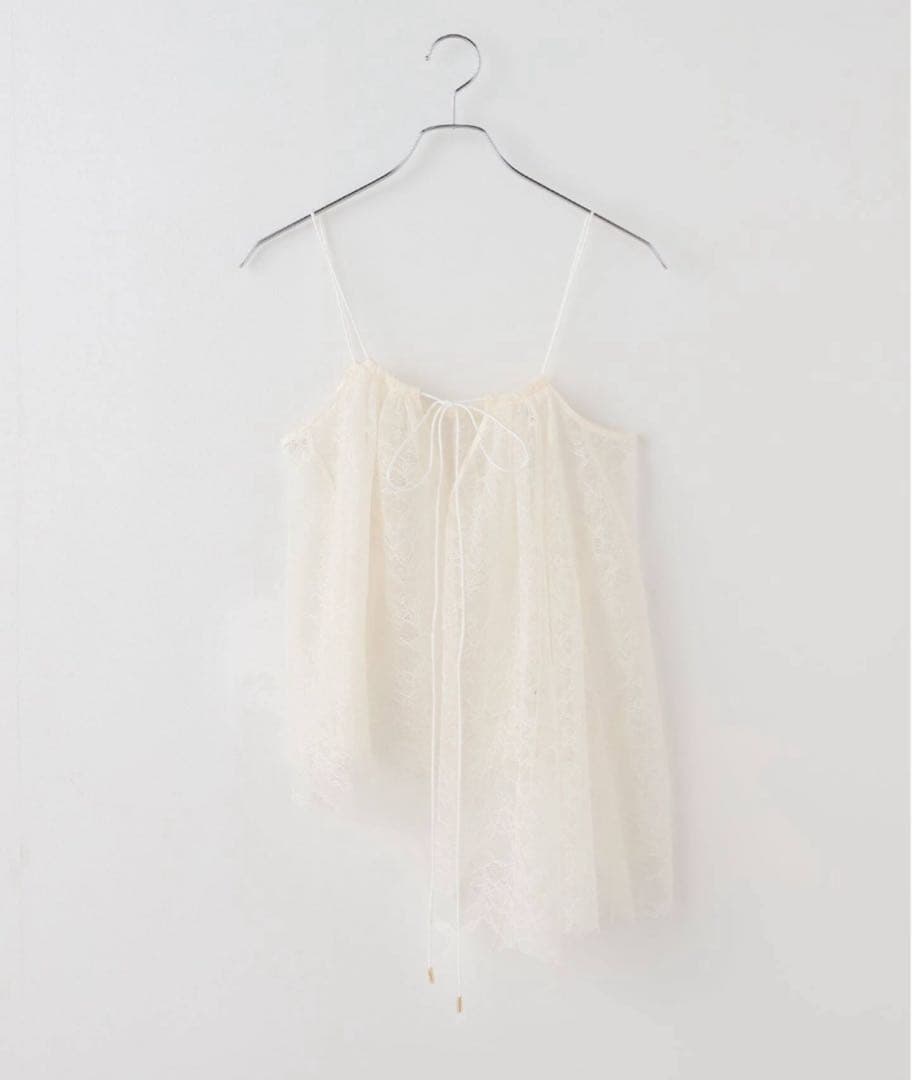 noble ラッセルレースギャザーキャミ　レース　キャミソール　完売品
