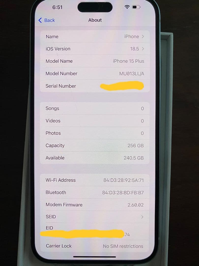 Apple iPhone 15 Plus 256GB 本体
