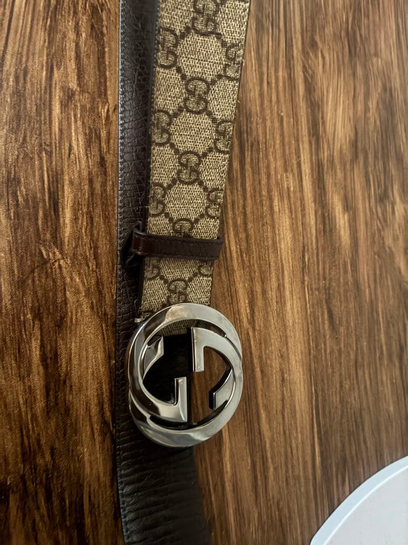 GUCCI グッチ 114984 インターロッキングGG柄 PVC シルバー金具