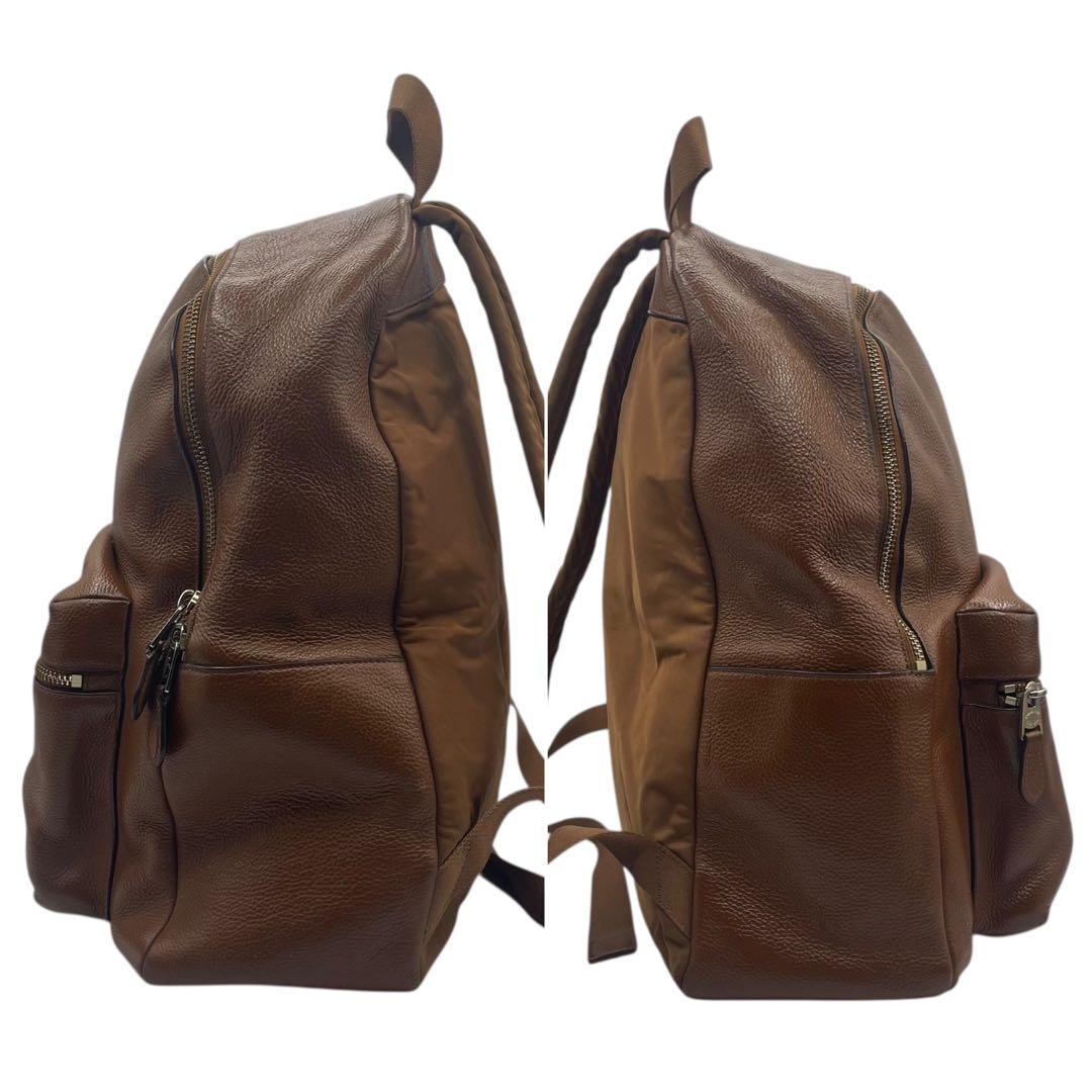 美品　A4 コーチ　リュック　バックパック　チャーリー　レザー　茶 ブラウン