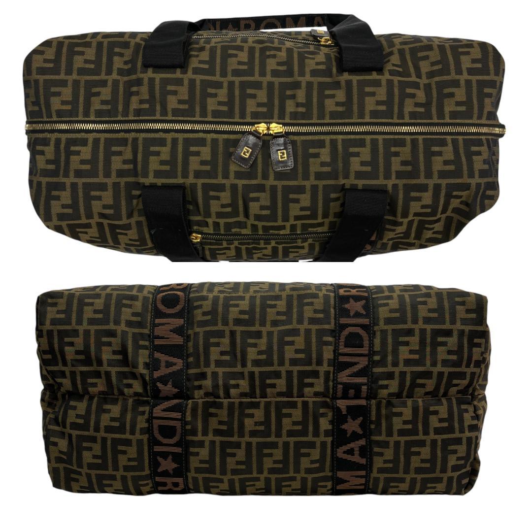 美品 FENDI フェンディ ボストンバッグ ズッカ 総柄 ロゴ 大容量 旅行
