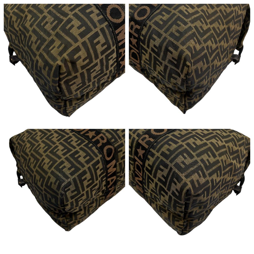 美品 FENDI フェンディ ボストンバッグ ズッカ 総柄 ロゴ 大容量 旅行