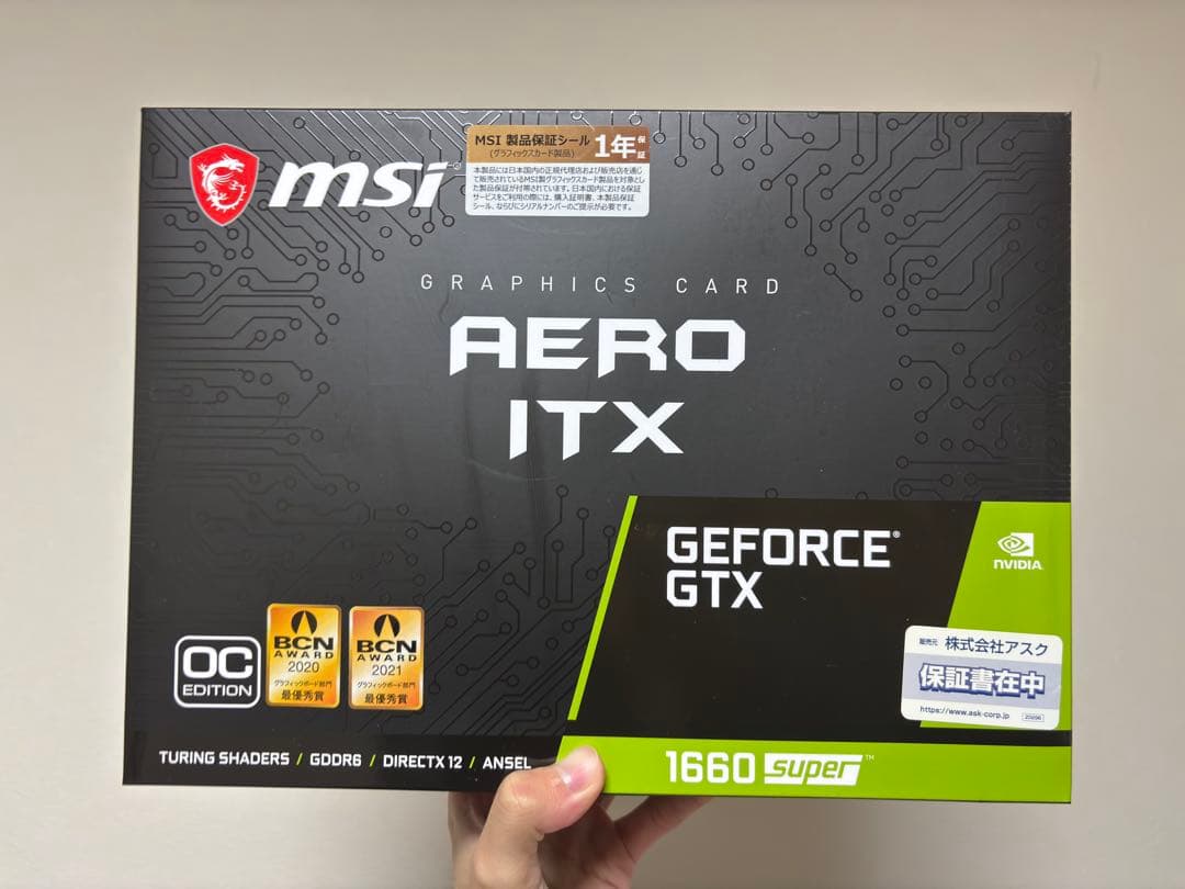 グラフィックボード・グラボ・ビデオカード MSI AERO ITX GeForce GTX 1660 Super