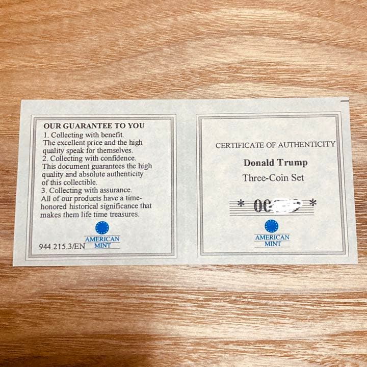 （超希少！）トランプ大統領　1オンス 銀貨　3種メモリアルボックスセット