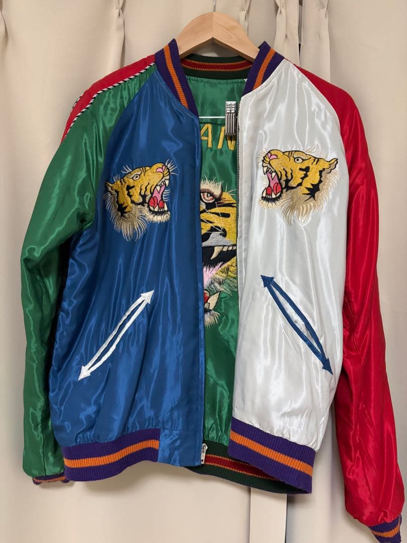 ビームス×テーラー東洋 リバーシブル スカジャン Mサイズ 別注 雷門 タイガー