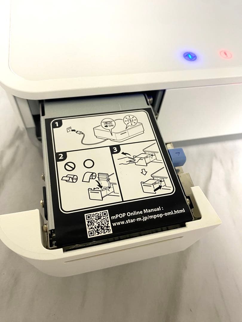 スター精密 レシートプリンター内蔵キャッシュドロア mPOP レジロール15個付