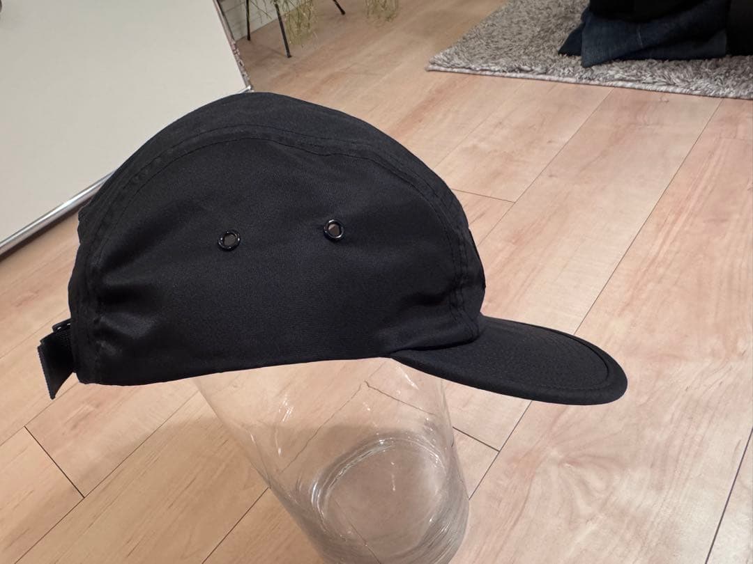 Supreme 黒 キャップ　- Waxed Ripstop Camp Cap