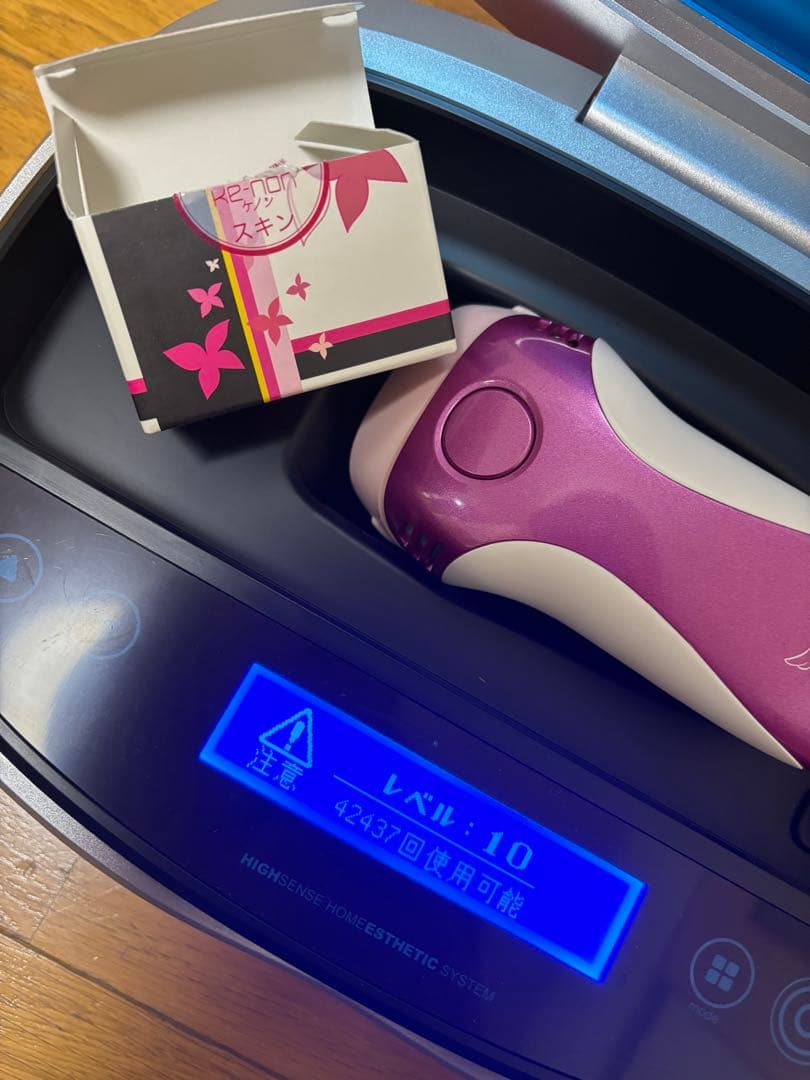 美品 ケノン 美容脱毛器 Ver.8 カートリッジ3個付KE-NON ピンク