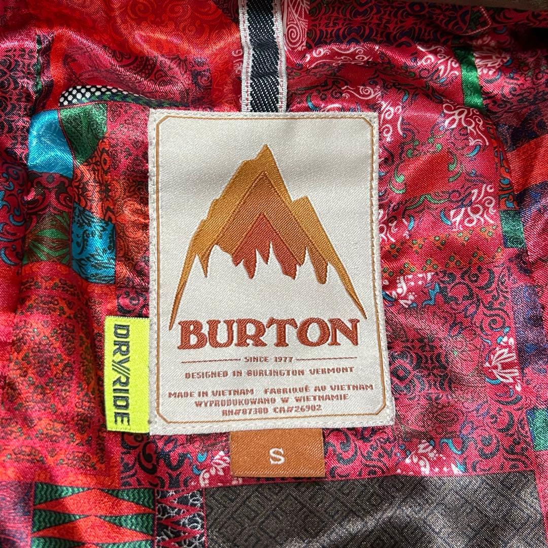 BURTON (S) スノーボードウェア　ジャケット　アースカラー　帽子脱着可能