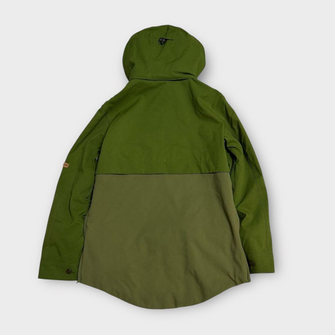 BURTON (S) スノーボードウェア　ジャケット　アースカラー　帽子脱着可能