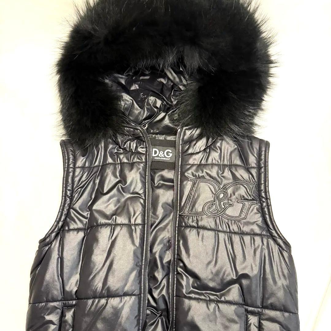 D&G DOLCE&GABBANA ダウンジャケット ショート 黒 ブラック