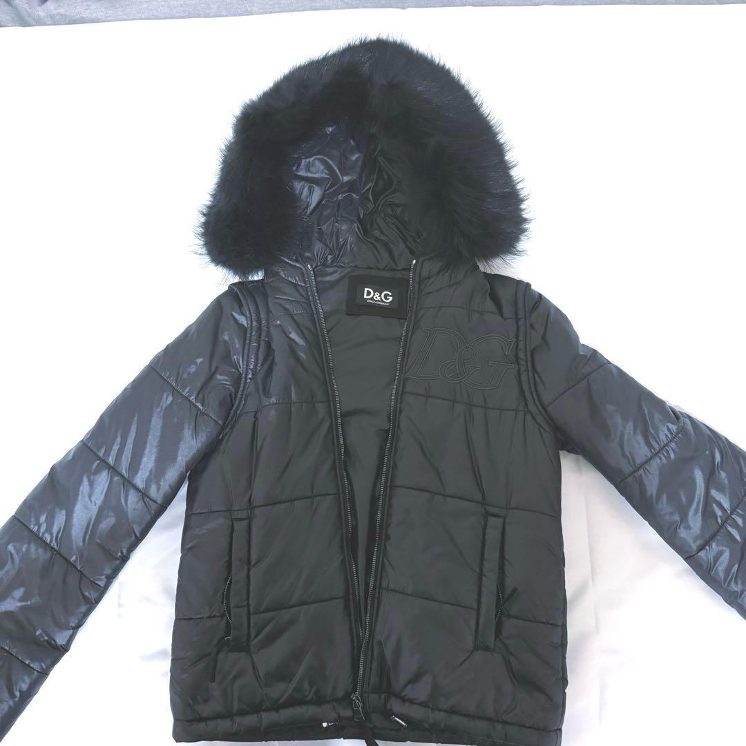 D&G DOLCE&GABBANA ダウンジャケット ショート 黒 ブラック
