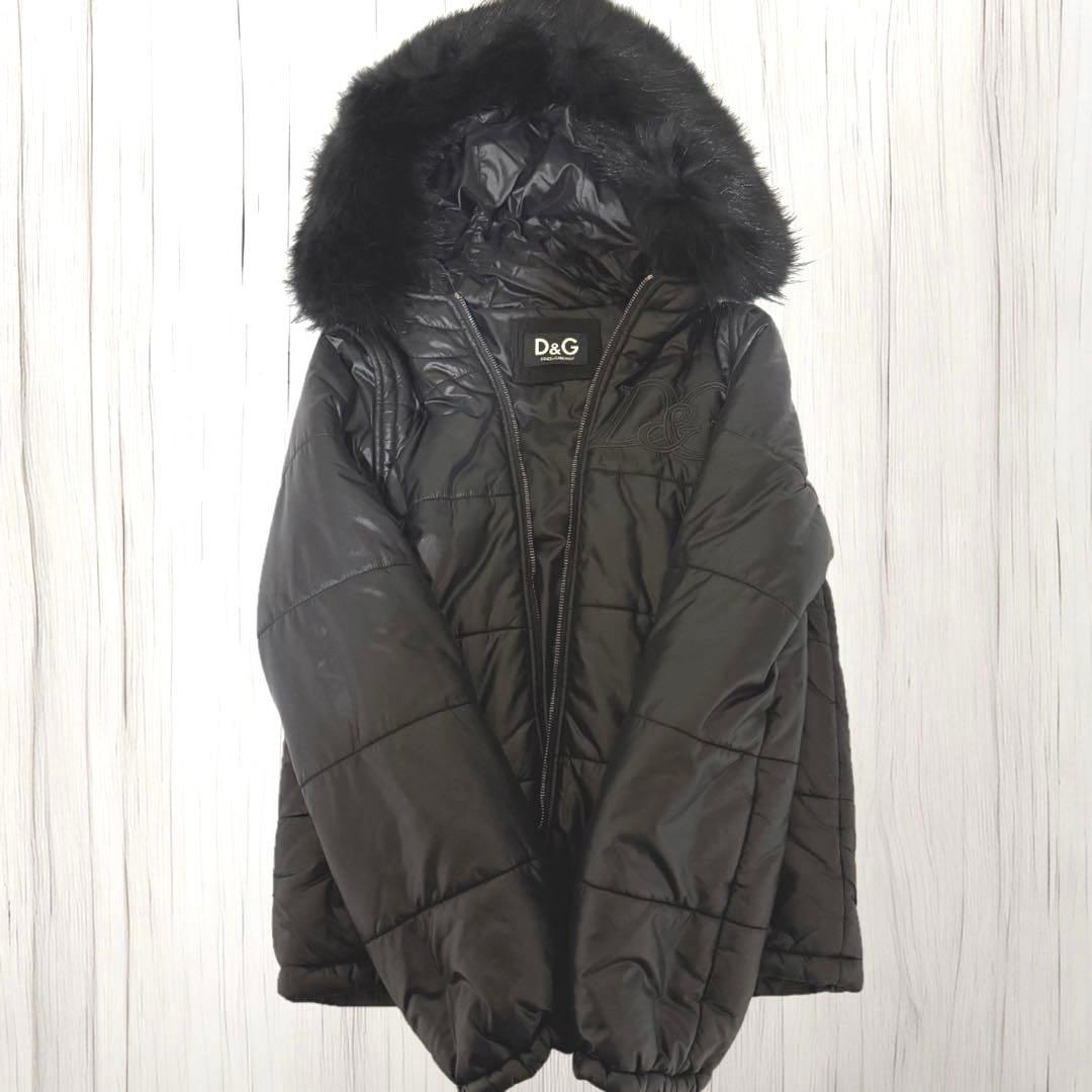 D&G DOLCE&GABBANA ダウンジャケット ショート 黒 ブラック