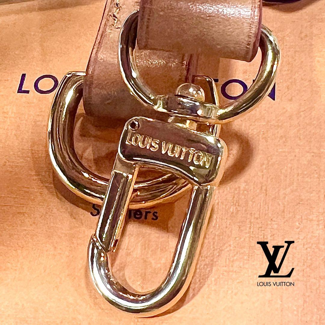 美品！LOUIS VUITTONレザー キーホルダー バッグストラップmi042