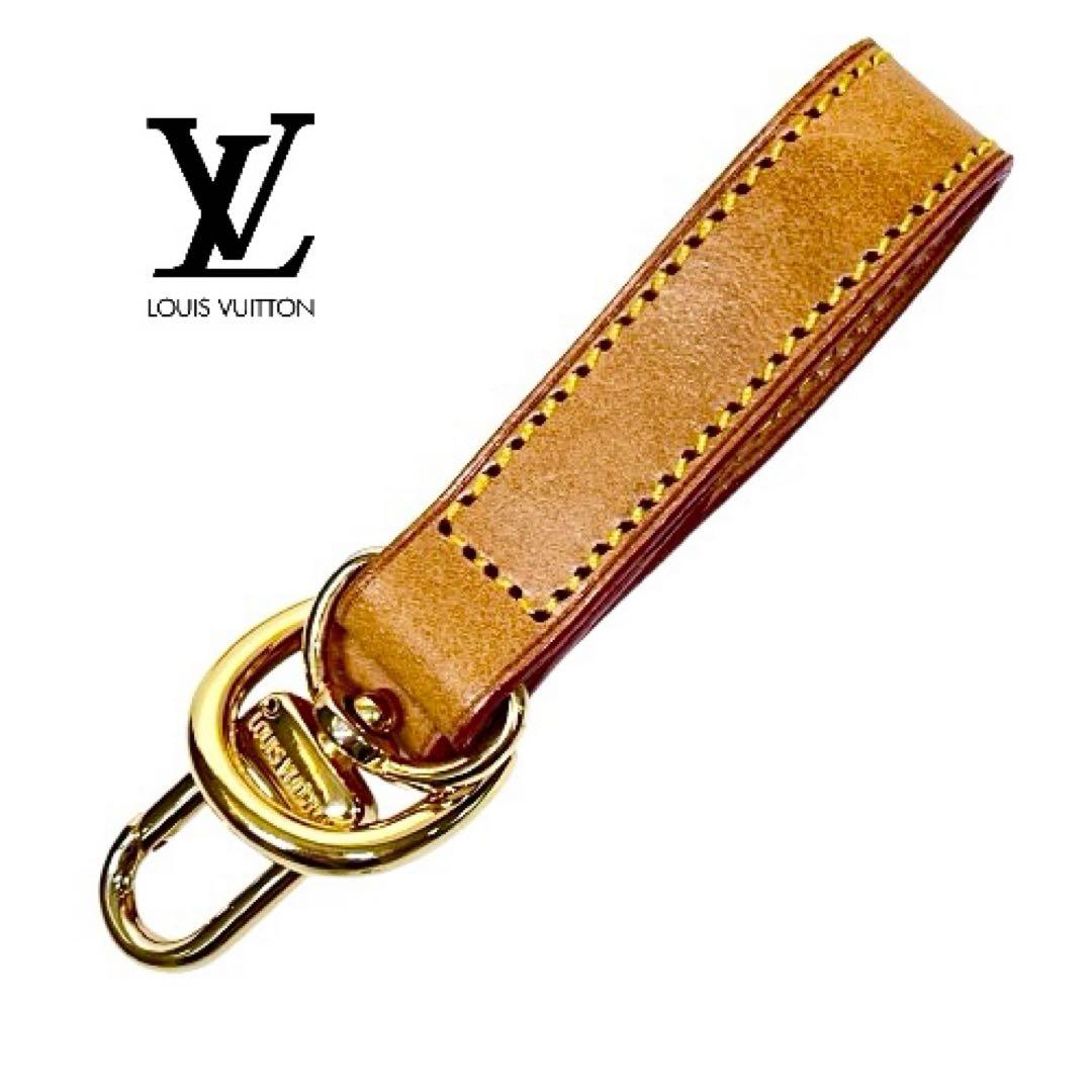美品！LOUIS VUITTONレザー キーホルダー バッグストラップmi042