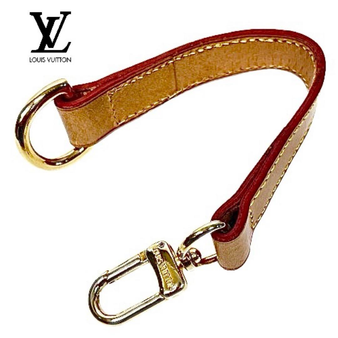 美品！LOUIS VUITTONレザー キーホルダー バッグストラップmi042
