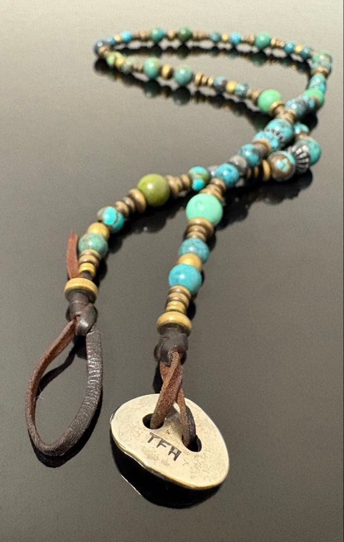 THE FLAT HEAD フラットヘッド ターコイズビーズ3連ブレスレット