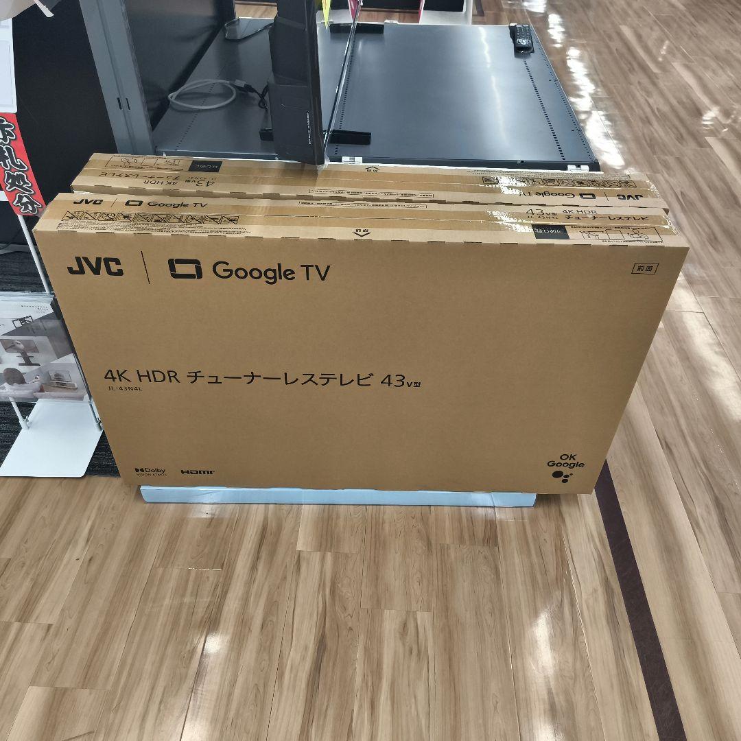 JVC 43V型 4K HDR チューナーレステレビ JL-43N4L