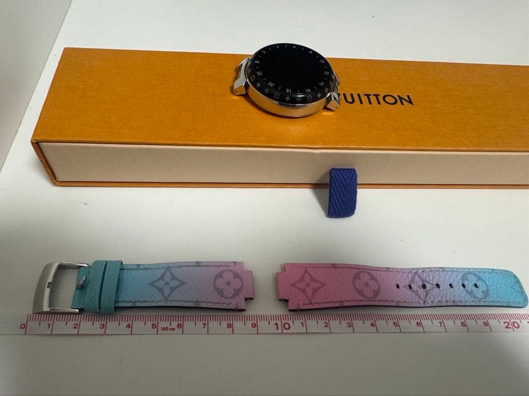 （美品）ルイヴィトン　タンブールホライゾン　ベルトモノグラムカラーグラデーション