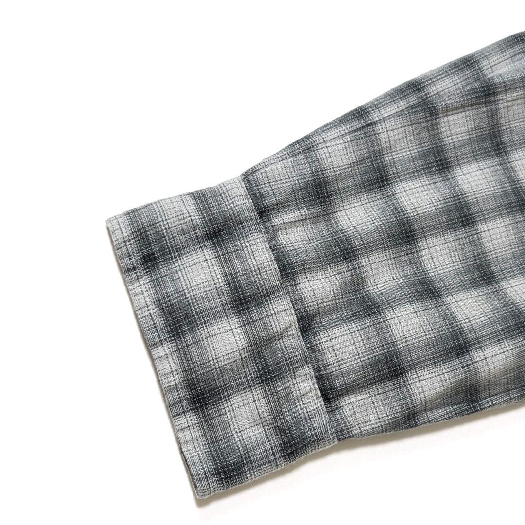 極美品★スティーブンアラン　オンブレチェックシャツ　М　グレー