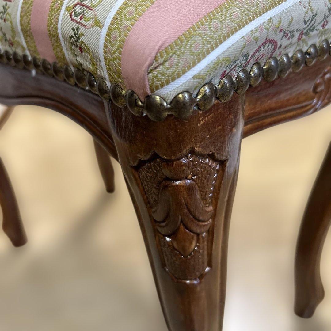 イタリア製　ストライプ スツール椅子