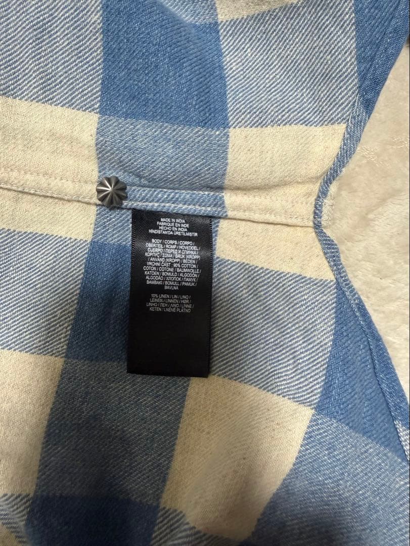 RRLダブルアールエル スリムフィット チェック ツイル ウエスタンシャツ S