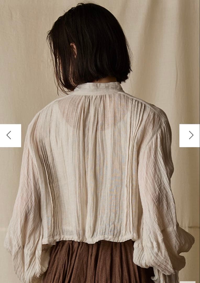 2025aw suzuki takayuki ピンタックボレロ ブラウン