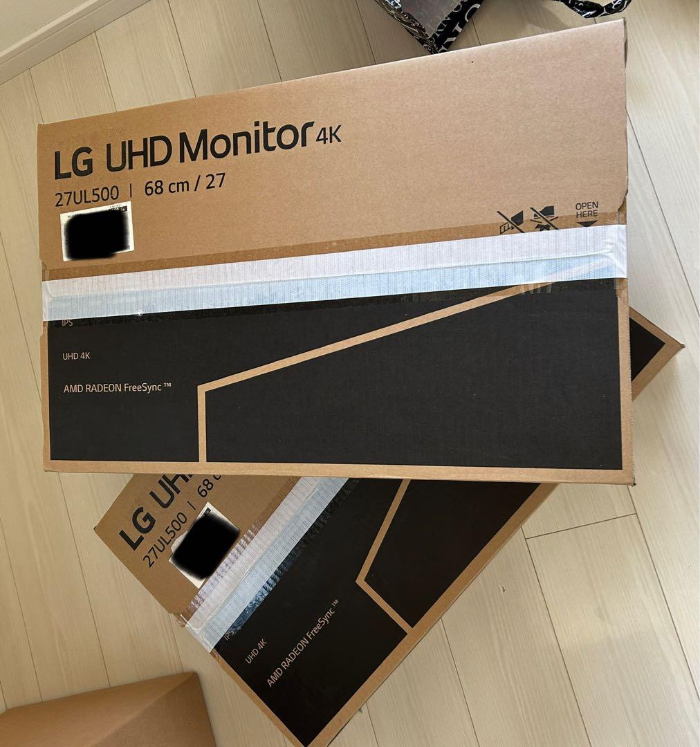モニター2台とモニターアーム1台セット LG27UL500-W 27インチ 4K