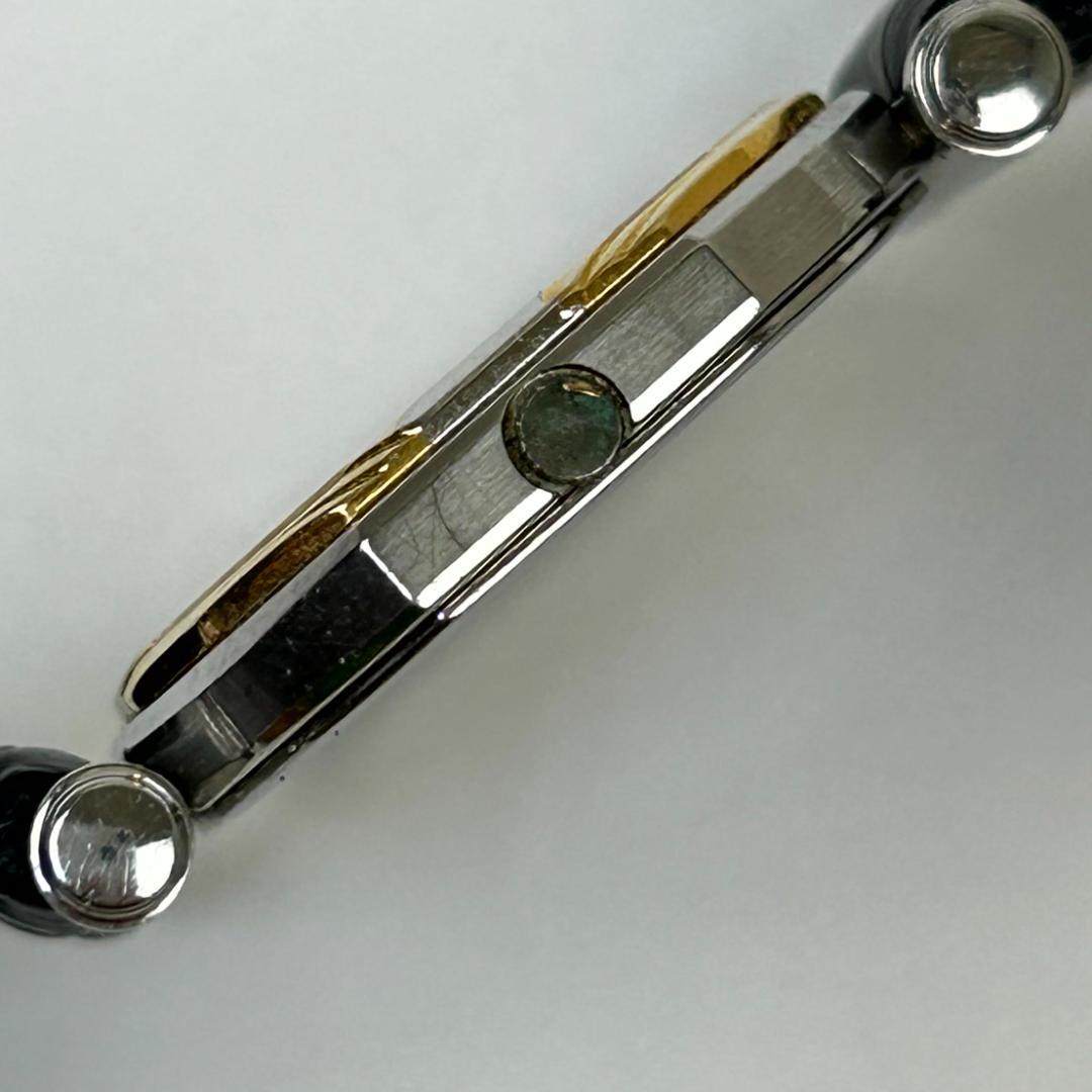 【良品・稼働品】クレドール 14金 ベゼル K14 金色文字盤　新品革ベルト