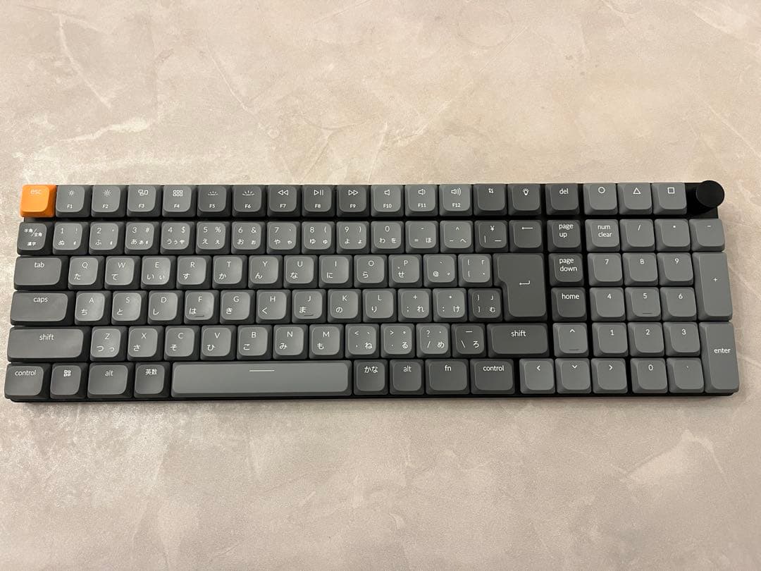 Keychron K17 Max JIS配列 茶軸 WHITE LEDキーボード