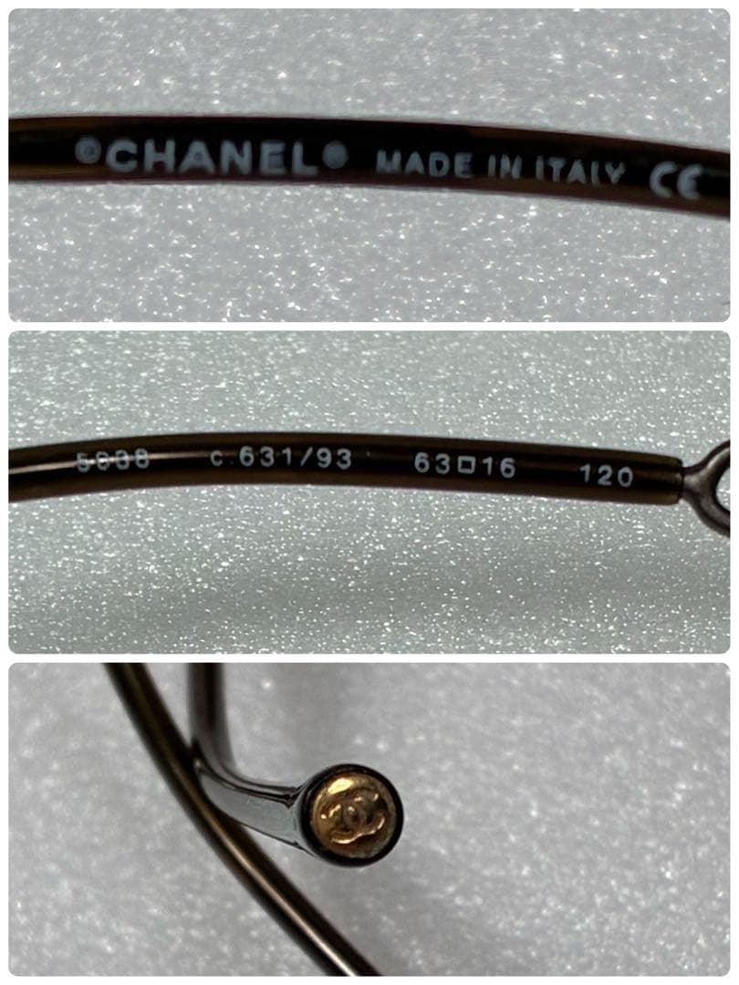 おしゃれ ★ シャネル ココマーク付き サングラス ブラウン レザーケース付き