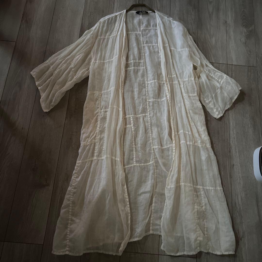 ヤッコマリカルド　ラミーボイル（麻）アートフレームオーバーシャツ フリーサイズ