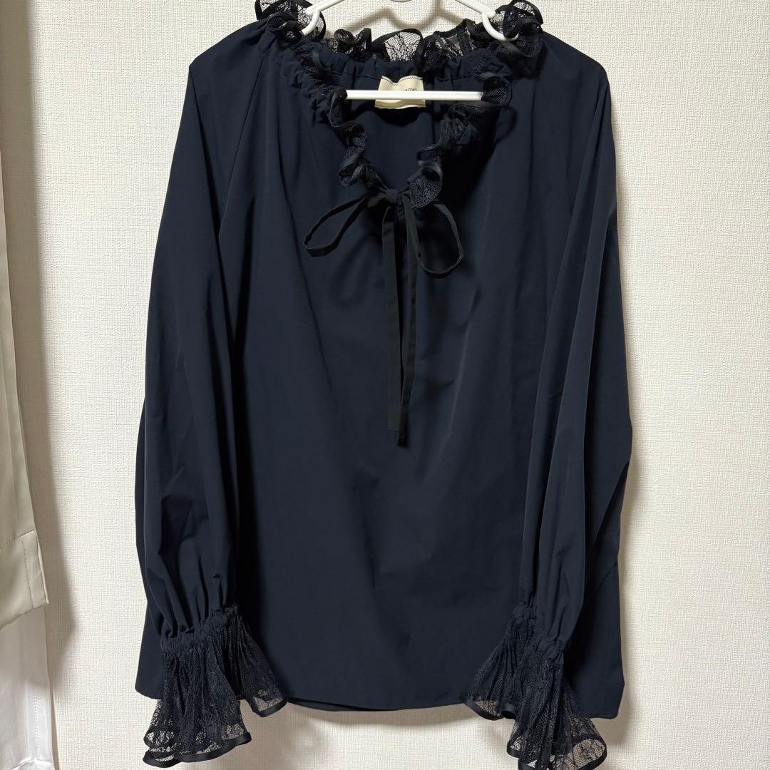 値下げ中 ユナイテッドアローズ レースプリーツ フリルブラウス