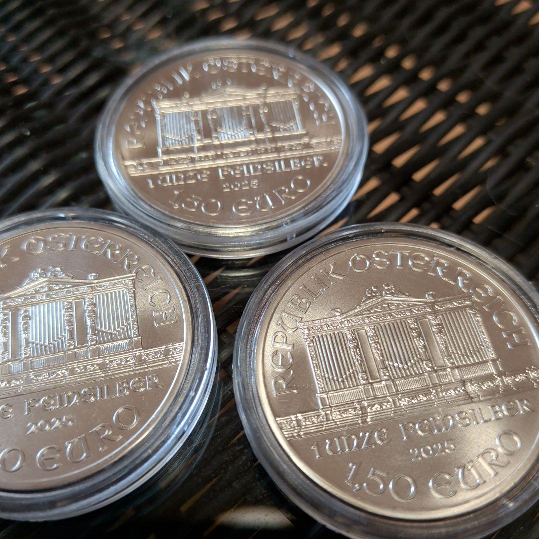 オーストリア ウィーン銀貨 1オンス 純銀　2025年