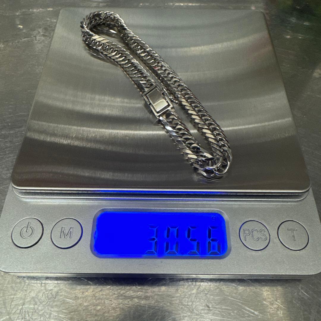 最終値引き！【保証書あり】Pt900 30.5gトリプル8面喜平ブレスレット