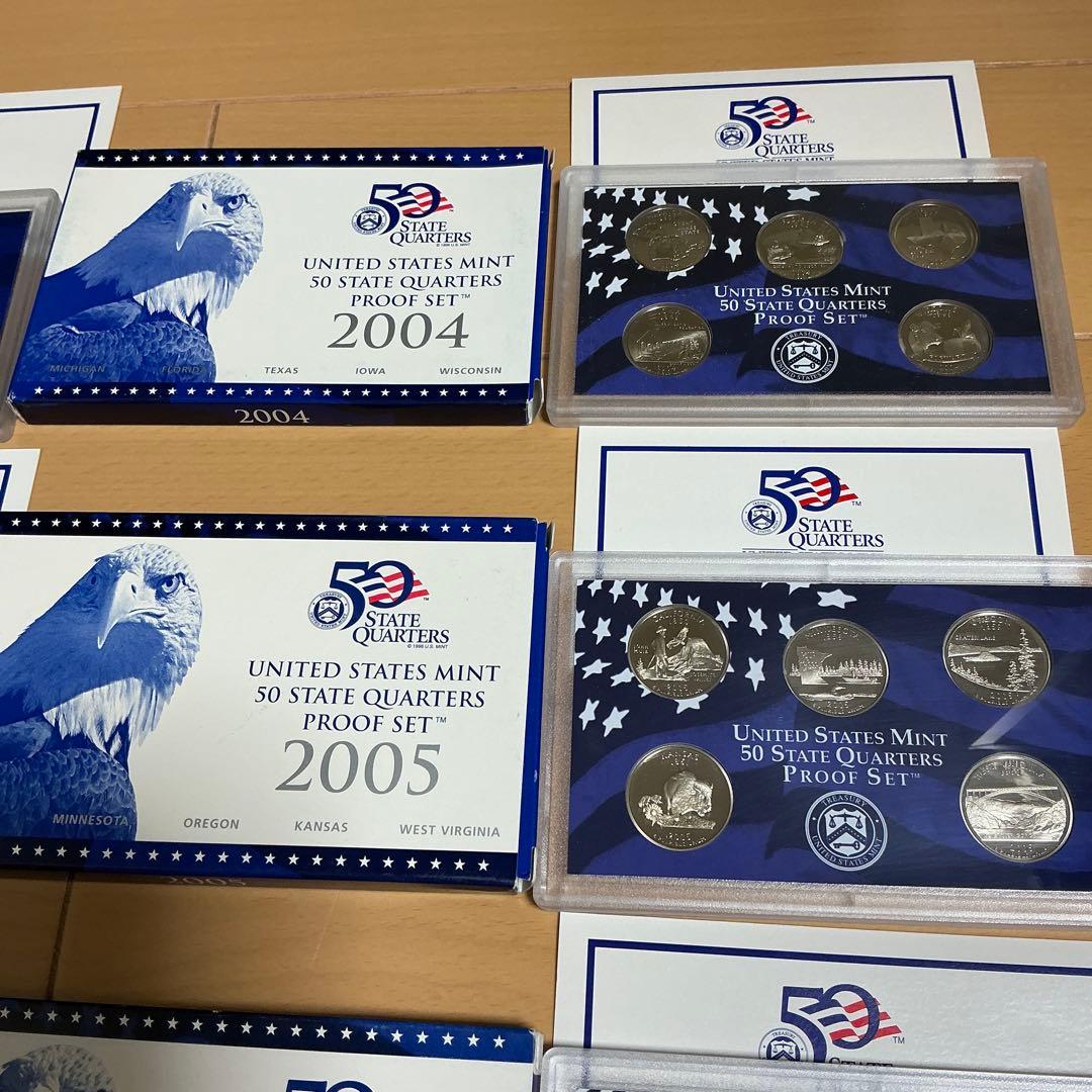 アメリカ　50州　硬貨 プルーフ　コンプリート　1999〜2008年　10年