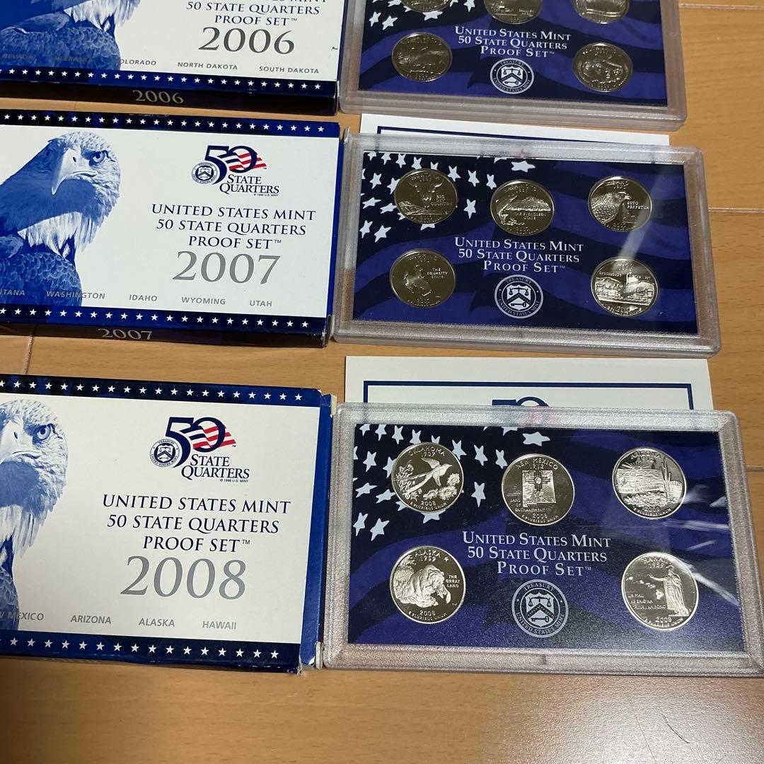 アメリカ　50州　硬貨 プルーフ　コンプリート　1999〜2008年　10年