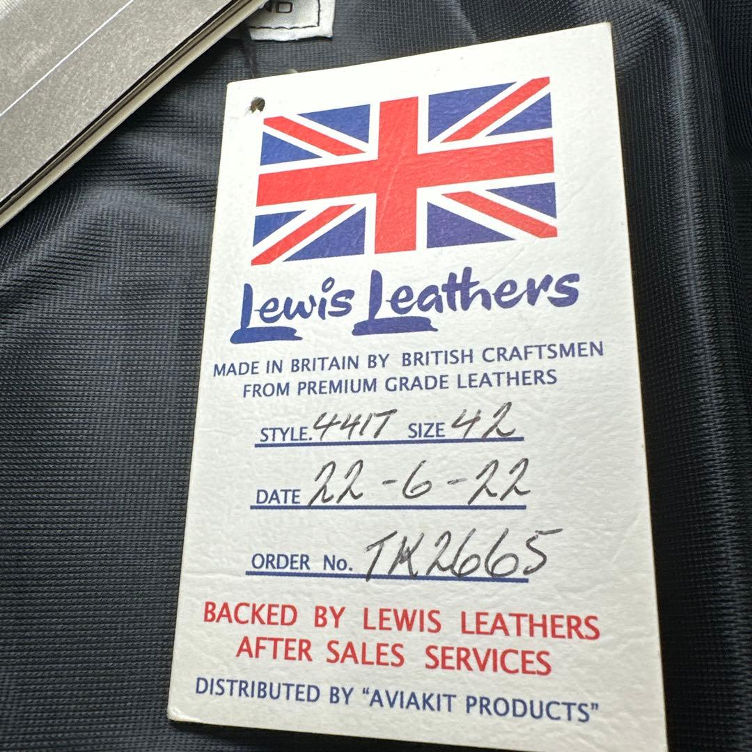 タグ付 極美品✨Lewis Leathers441Tサイクロン 42サイズ 黒