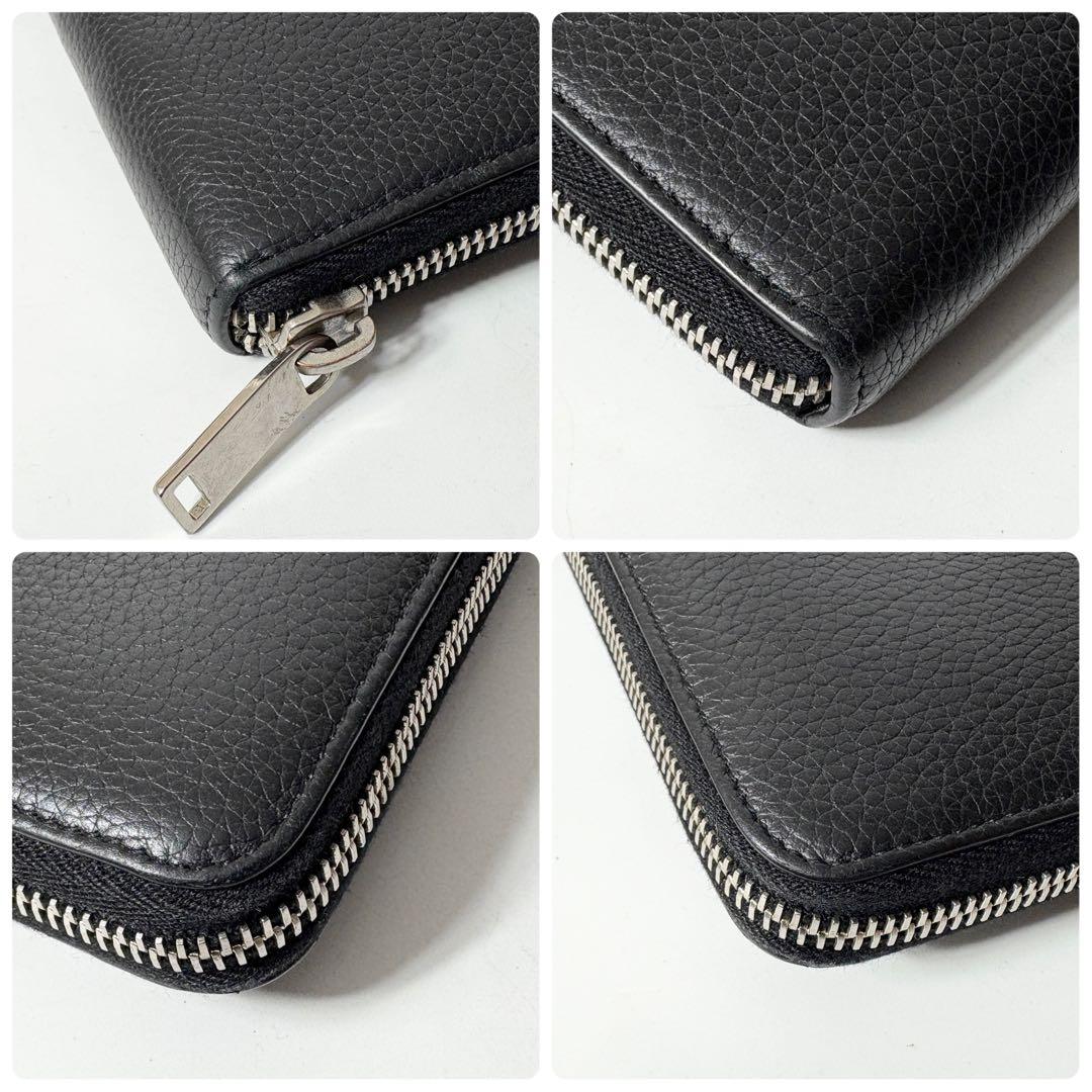 サンローラン　サック ドゥ ジュール ジップウォレット 長財布 ブラック.